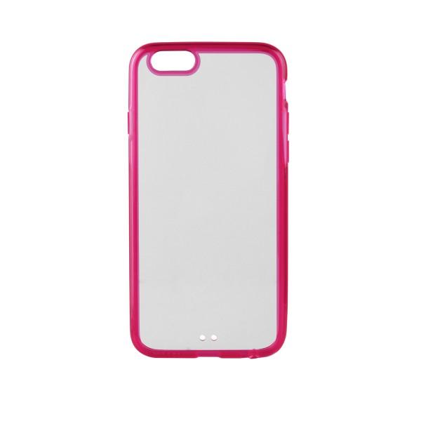 Xqisit iPlate Odet suojakuori iPhone 6 / 6S:lle - vaaleanpunainen / läpinäkyvä Pink