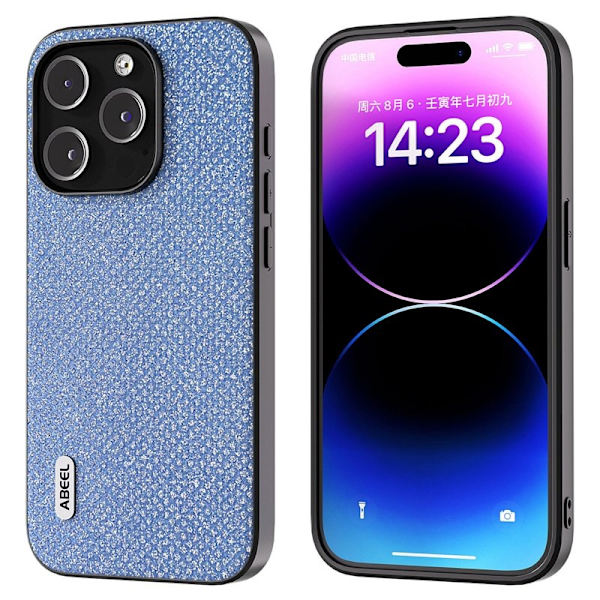 ABEEL Mobilskal till iPhone 14 Pro Max Shockproof PU Läder Blå
