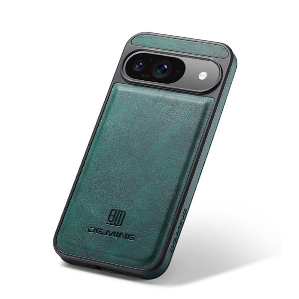 DG.MING Mobilskal till Google Pixel 9 Pro Anti-Drop Läder Grön