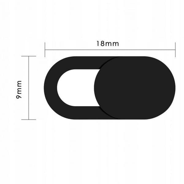 [3-Pakke] Tech-Protect Glidende Webcam Cover Fit Plus - Sort Svart