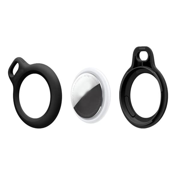Tech-Protect [2-Pack] Apple Airtag 1/2 Skal Rough Chain - Svart Svart