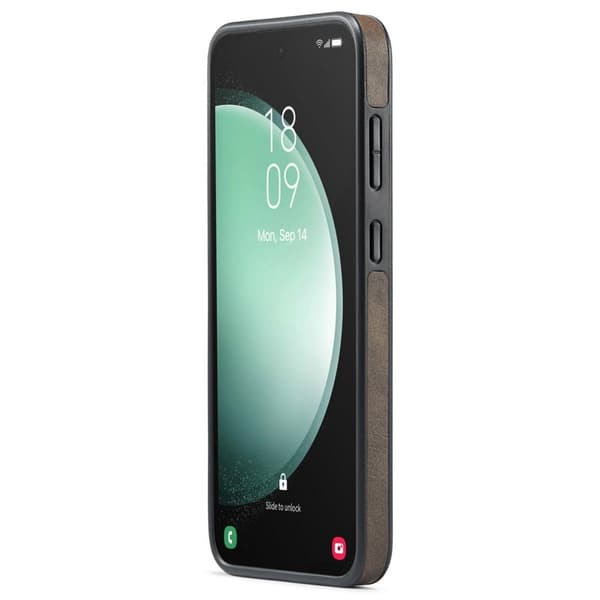 DG.MING Mobilskal till Samsung Galaxy S24 FE Anti-Drop Läder - Brun