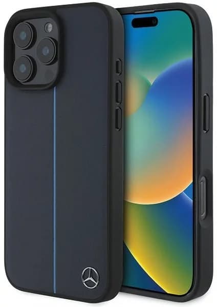 Mercedes Mobilskal till iPhone 16 Pro Max MagSafe MB Blå Line - Navy Blå