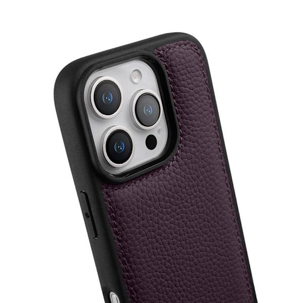 MELKCO Mobilskal till iPhone 16 Pro Max Äkta Läder PC Lila