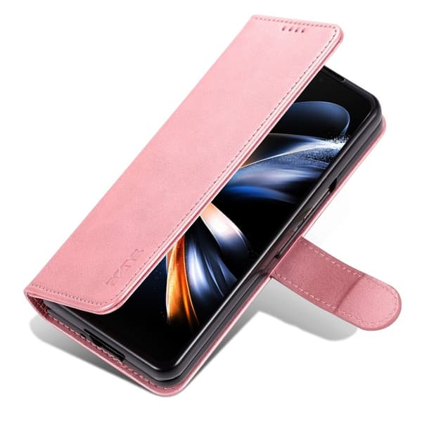 AZNS Samsung Galaxy Z Fold6 Plånboksfodral Konstläder - Roséguld