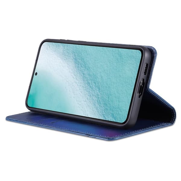 AZNS Samsung Galaxy S23 Plånboksfodral Konstläder - Blå