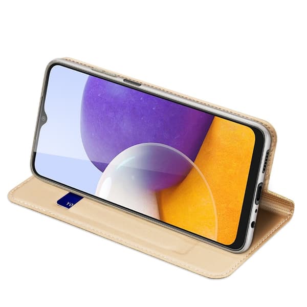 Dux Ducis Skinpro Plånboksfodral Galaxy A22 4G - Gold Guld