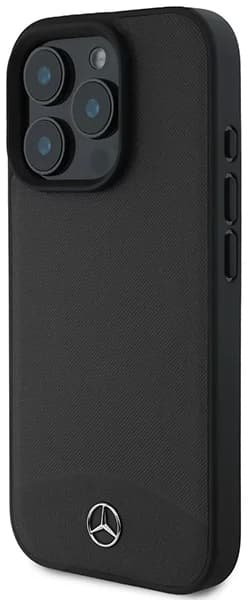 Mercedes Mobilskal till iPhone 16 Pro Max MagSafe Textured Plain Läder Svart