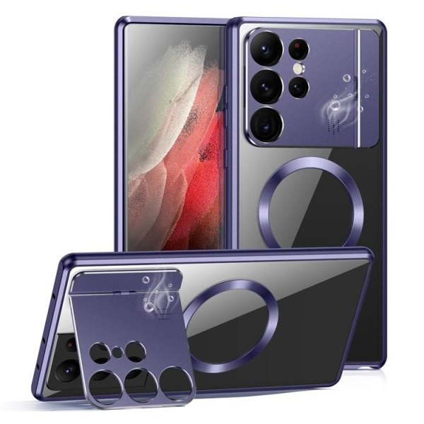 Galaxy S21 Ultra Mobile Case Magsafe Aroma Kickstand - violetti