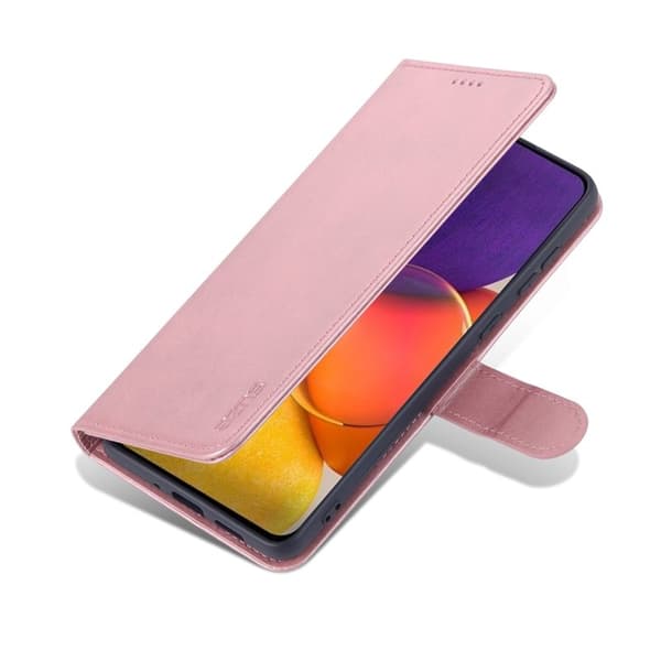 AZNS Samsung Galaxy A73 Plånboksfodral Konstläder - Roséguld