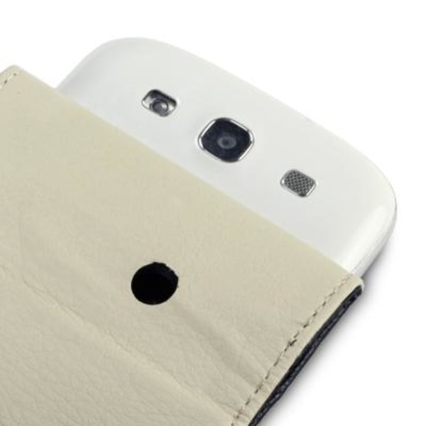 Aito nahkainen kännykkäkotelo Galaxy S3 i9300:lle