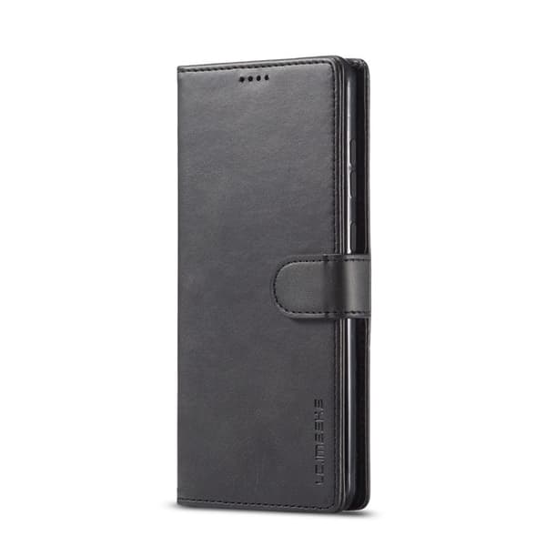 LC.IMEEKE Leather Stand Plånboksfodral för Samsung Galaxy S20 Plus - Svart