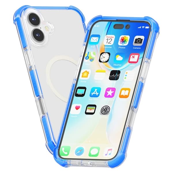 Mobilskal till iPhone 17 MagSafe Förstärkta Hörn Acrylic - Blå Blå