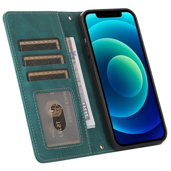 iPhone 14 Pro Plånboksfodral Flip - Grön Gr