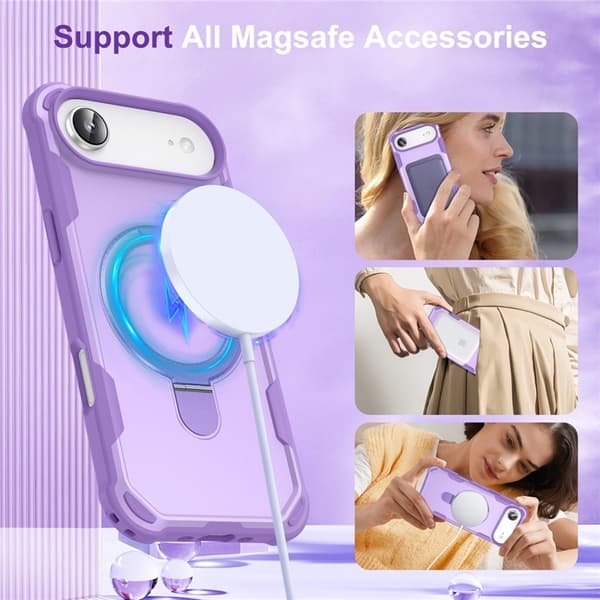 Mobilskal till iPhone Air MagSafe Kickstand Shockproof - Lila Lila