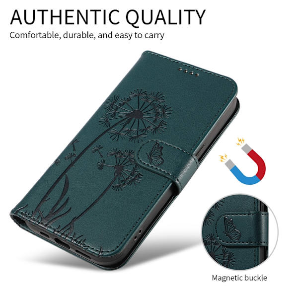 OnePlus 15 Plånboksfodral Dandelion Imprint Konstläder Blå