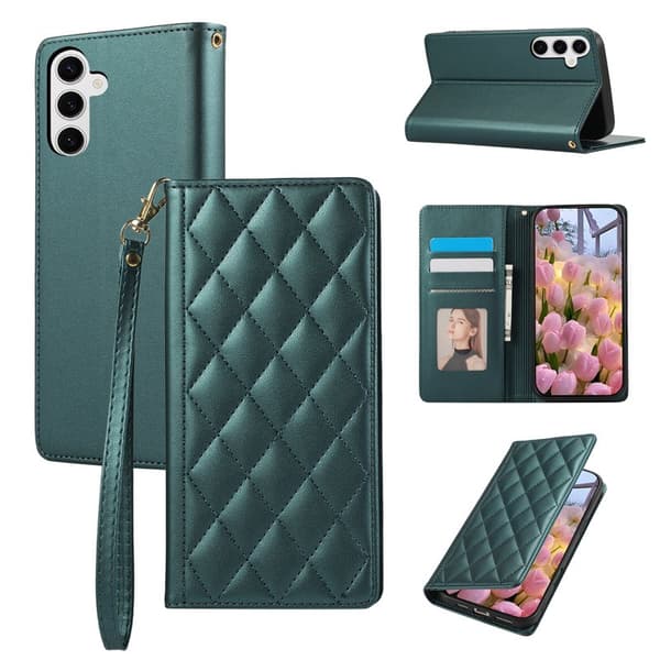 Plånboksfodral för Samsung Galaxy S26 Plus RFID-blockerande med ställ - Grön
