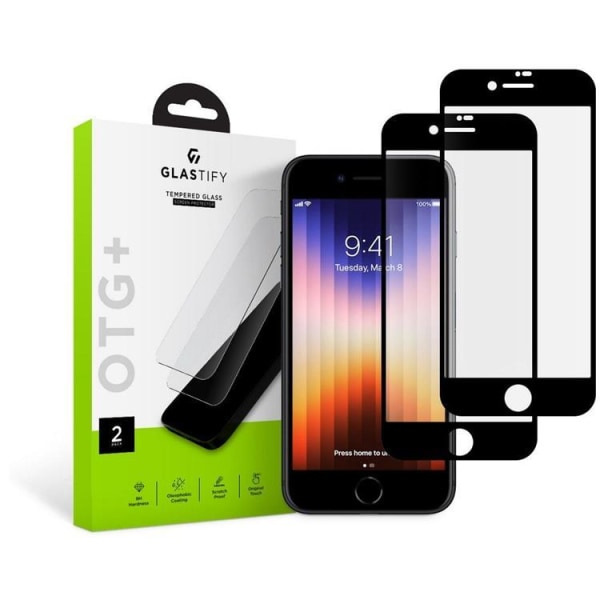 Glastify 2-pakke hærdet glas skærmbeskytter iPhone 7/8/SE (2020/2022)