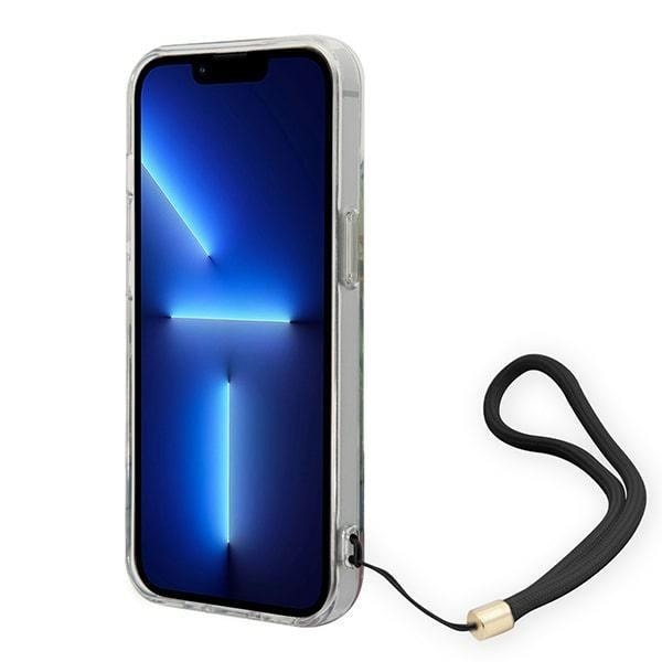 GUESS iPhone 14 Pro Skal Flower Strap - Blå Blå