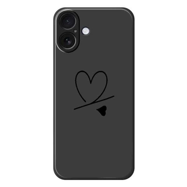 Mobilskal till iPhone 17 Love Pattern Printing Straight - Svart Svart