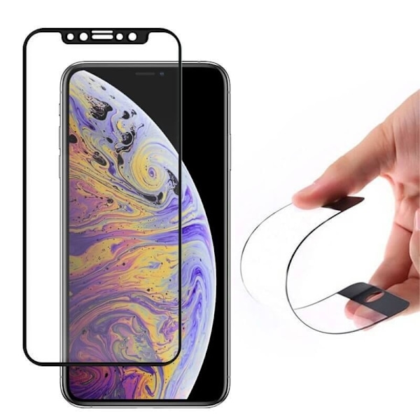 Wozinsky Full Cover Flexi Härdat Glas iPhone 12 mini Svart Svart