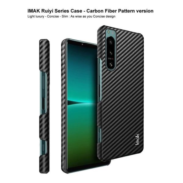 IMAK Sony Xperia 5 IV Shell Carbon Fiber Ruiyi - musta