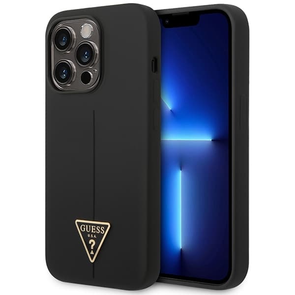 Guess telefontaske til iPhone 14 Pro Max MagSafe silikone trekant