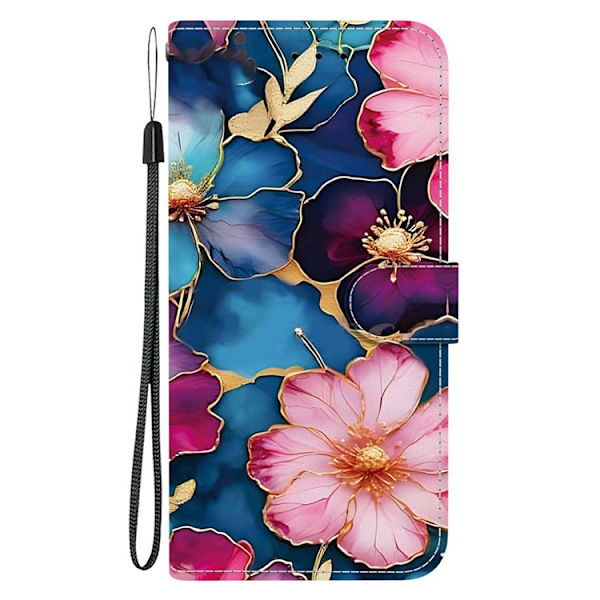 Sony Xperia 10 VII Konstläder Plånboksfodral Pattern Printing - Blåguld Blå