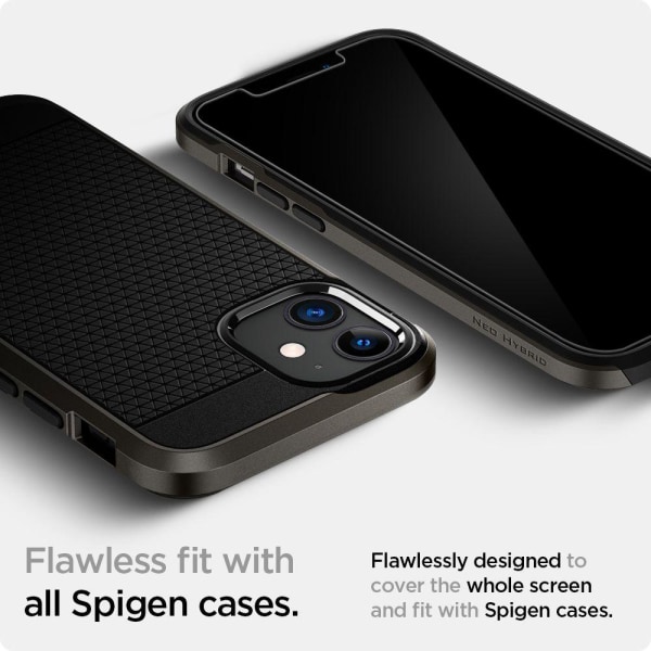 SPIGEN Ez Fit 2-Pack Hærdet Glas Skærmbeskyttelse.Tr iPhone 12 & 12 Pro