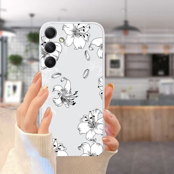 Mobilskal till Samsung Galaxy S26+ Mjuk TPU Mönstertryck - Vit Blomma