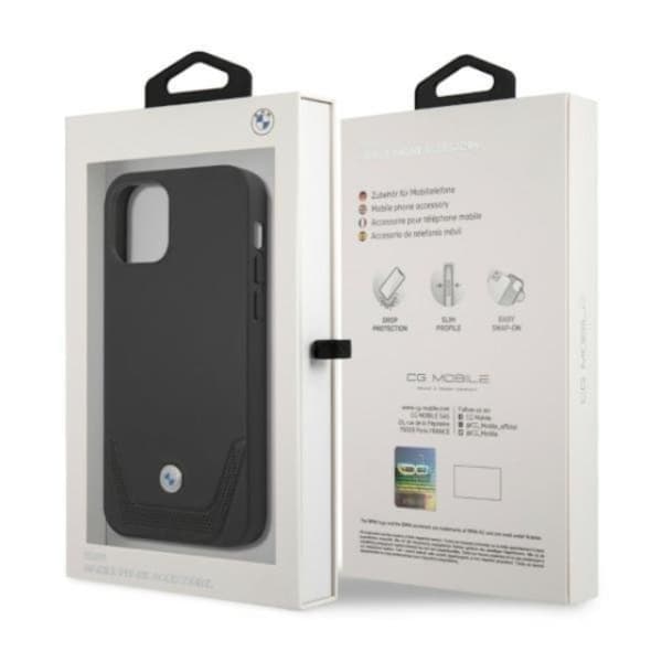 BMW iPhone 12/12 Pro Kuori Nahka - Musta Black