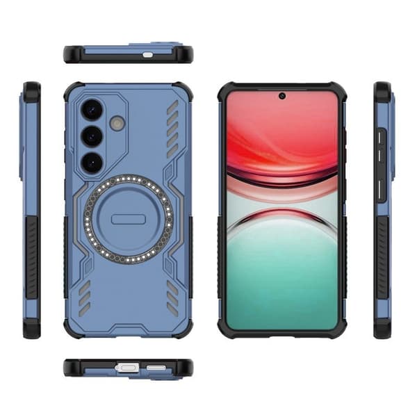 WANLONFENG Mobilskal till Samsung Galaxy S26 Plus PC TPU DJ Series - Blå