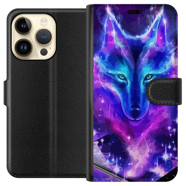 Pung Taske til Apple iPhone 14 Pro med Neon Wolf