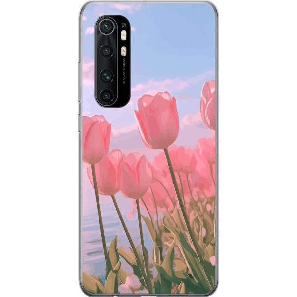 Mobilskal till Xiaomi Mi Note 10 Lite med Rosa Tulpaner