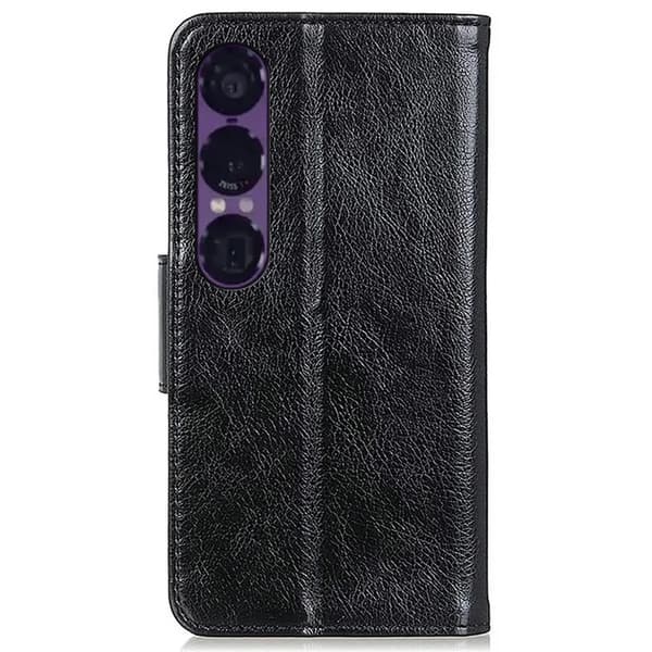 Sony Xperia 1 VII Plånboksfodral Äkta Läder - Svart Svart