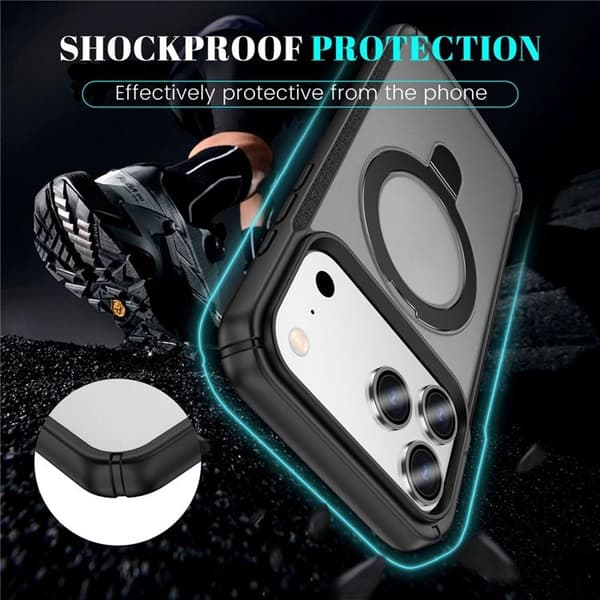 Mobilskal till iPhone 17 Pro MagSafe Rotating Kickstand - Svart Svart