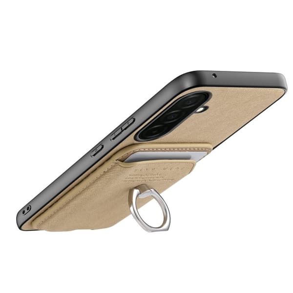 Mobilskal för Samsung Galaxy S26 Konstläder + PC + TPU - Khaki