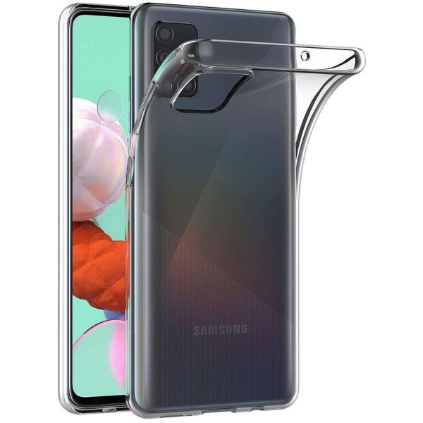 Samsung Galaxy A51 Cover Gennemsigtig 2mm blød plastik Gennemsigtig