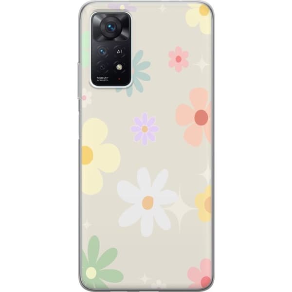 Mobilskal till Xiaomi Redmi Note 11 Pro 5G med fejdande blommor