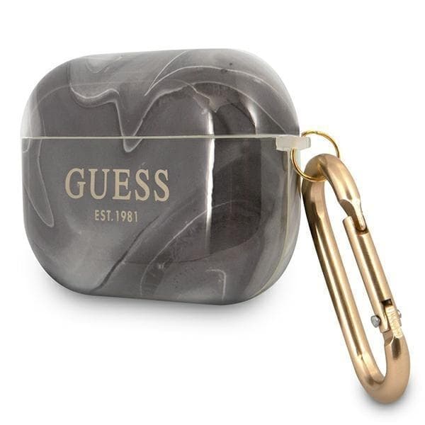 Guess Marble Collection Taske til AirPods Pro - Sort Black