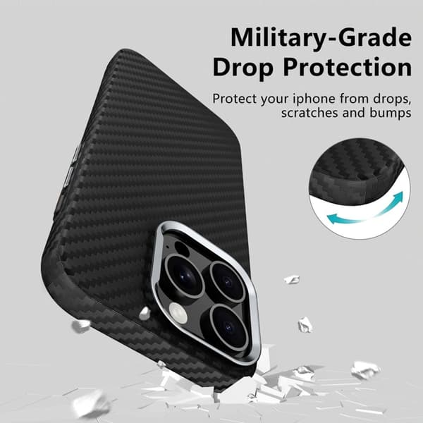 Tech Protect Telefontaske til Galaxy S25 Ultra Magsafe Carbon - Sort/Sølv Svart