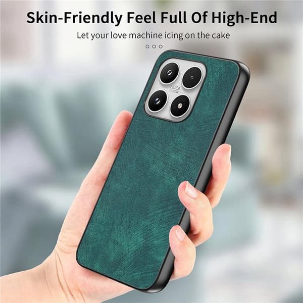 Mobilskal för Xiaomi 17 Retro Läder Shockproof Slim Grön
