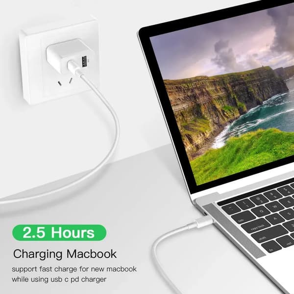 SiGN USB-C till USB-C Kabel 60W 2m - Svart Svart