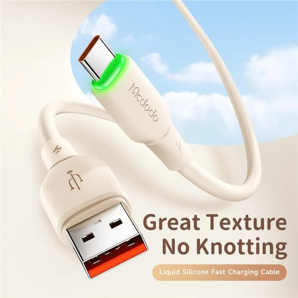 MCDODO USB-A - USB-C 6A Kabel 1.2M CA-475 Alpha - Beige Beige