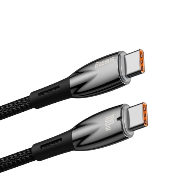 Baseus USB-C till USB-C kabel 100W 2m - Svart