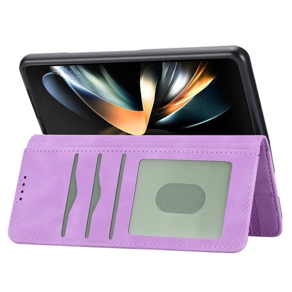 DIERFENG DF-03 Samsung Galaxy Z Fold6 Plånboksfodral Konstläder - Lila