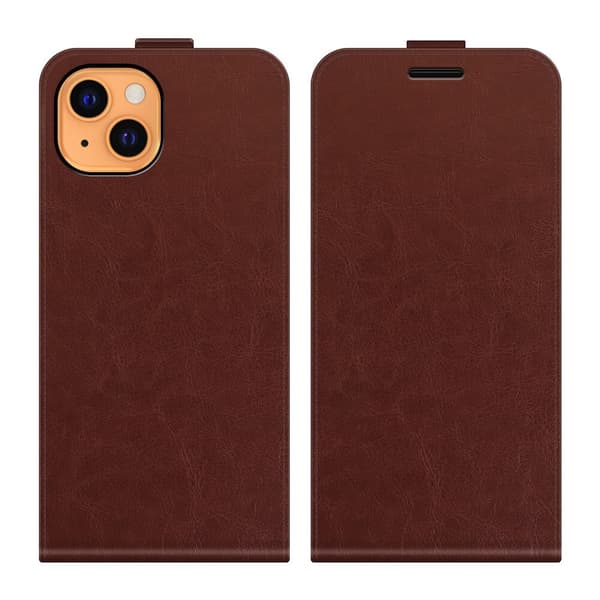Kääntökuori korttipaikalla iPhone 13 Minille - Ruskea Brown
