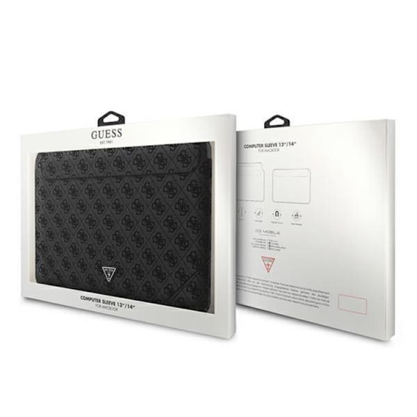 Guess Datorfodral 16'' Uptown Triangle Logo - Svart