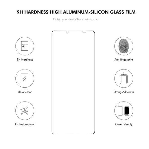 HAT PRINCE Sony Xperia 10 VII Konstläder Plånboksfodral Med Härdat Glas - Blå Blå