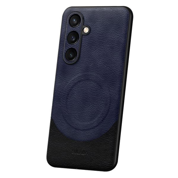 SULADA Magnetic Series Mobilskal till Galaxy S24+ Läder Blå
